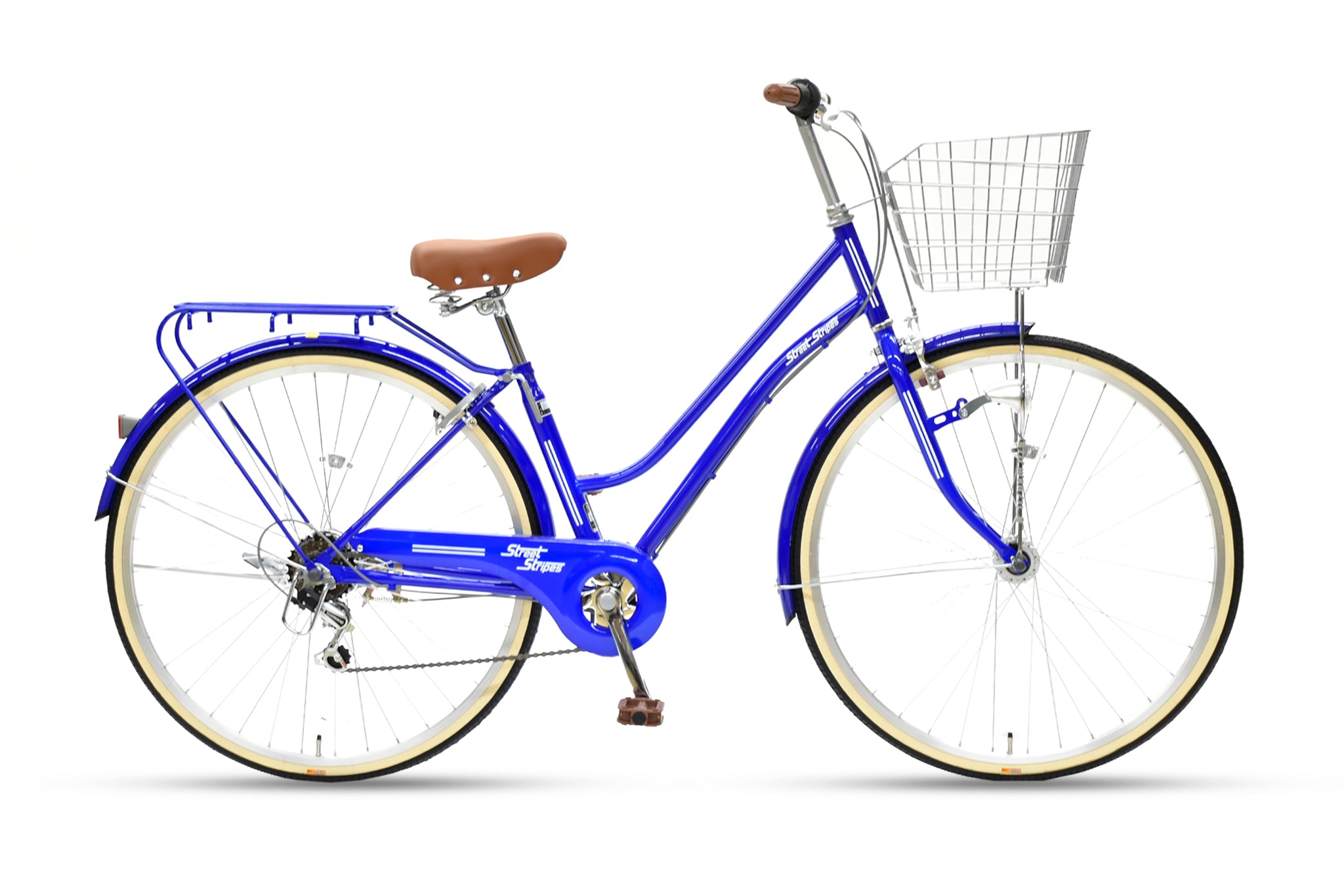 青色シティサイクル 前面バスケット付き　引き取り限定 本体 シティサイクル – CYCLE OLYMPIC